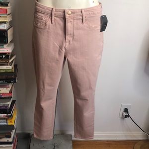 Pink High Rise Jegging Crop